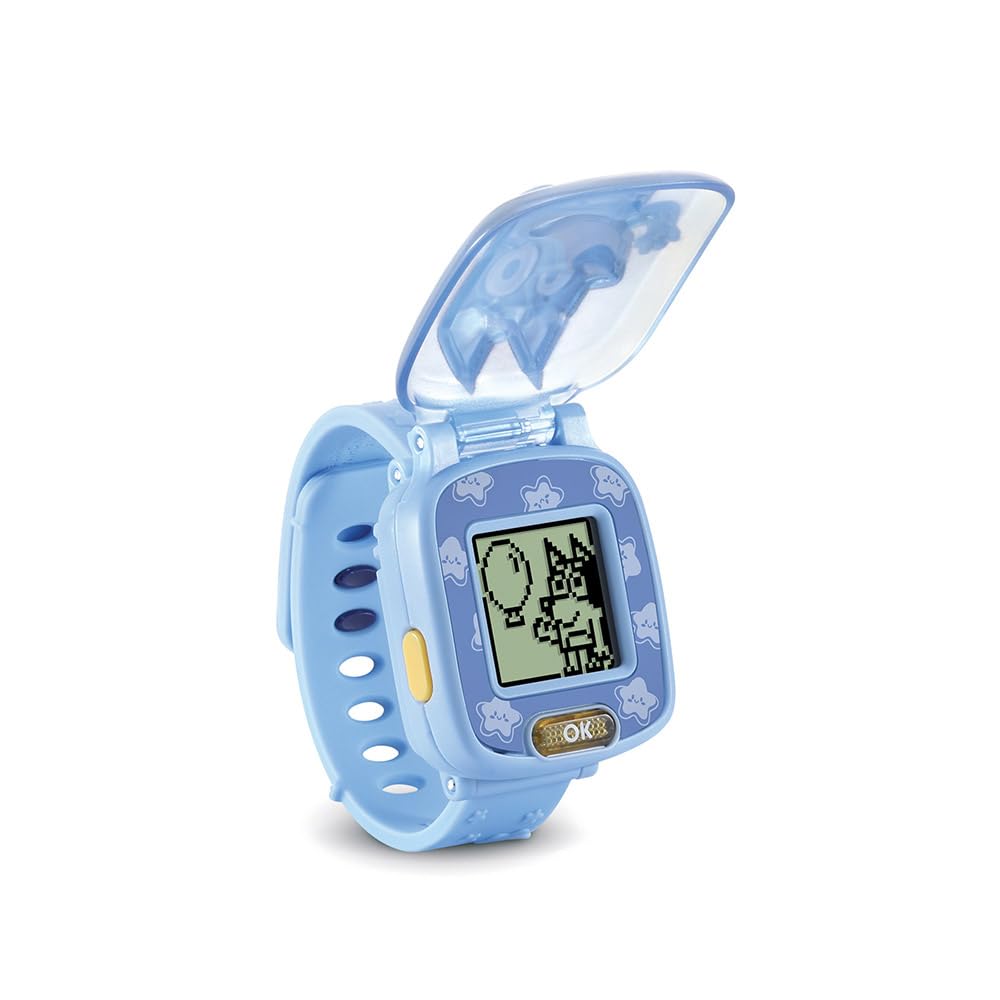 VTech - Bluey, The Educational Game Watch, Children's Watch with Animated Screen, Soft Strap, 8 Dials, 4 Educational Games, Gift for Children from 3 Years to 7 Years