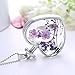Usstore Women Lady Creative Lavender Romantic Hearts Necklaces DIY Floating Memory Living Pendant