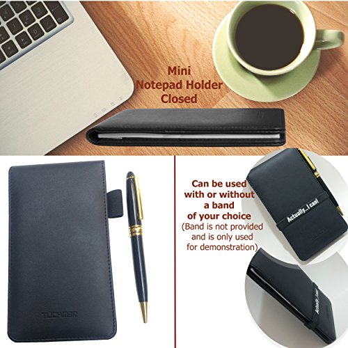 Mini Notepad Holder Set 3x5 Pocket Memo Pads Book Cover for Business