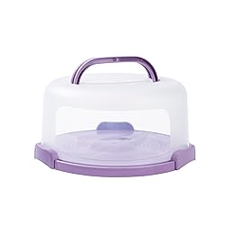 SETLUX 10in Plastic Cake Carrier with Handle, Round