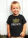 Tstars Prince Shirt for Boys Crown Gift for Son Little Boys Toddler Infant Kids Tshirt