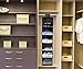 Hanging Sweater Organizer, 6 Shelves - Easily Organize and Maintain Your Sweaters Shape. Additional Six Side Pockets for Clothing Accessories. Attaches to Closet Rod with Heavy Duty Fastener. (Black)