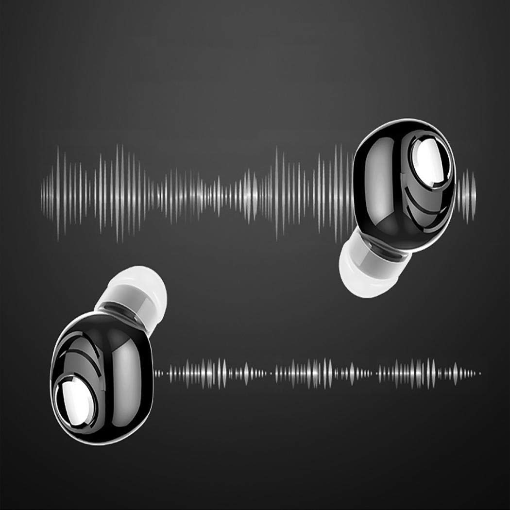 codemack Wireless Bluetooth Headsets, Mini HiFi Waterproof Handsfree in-Ear Earphones Headphones for iPhone & Android