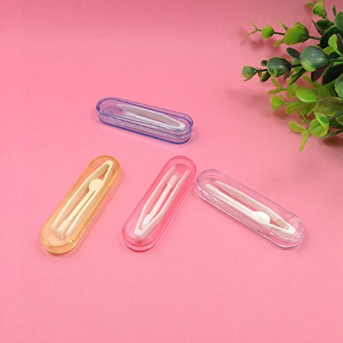 Gracefulvara 5 Sets Contact Lenses Plastic Tweezers Insert Remover Random Color