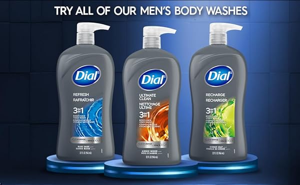 DIAL MEN 3IN1 BODY, HAIR AND FACE WASH, HYDRO FRESH, 32 FL OZ