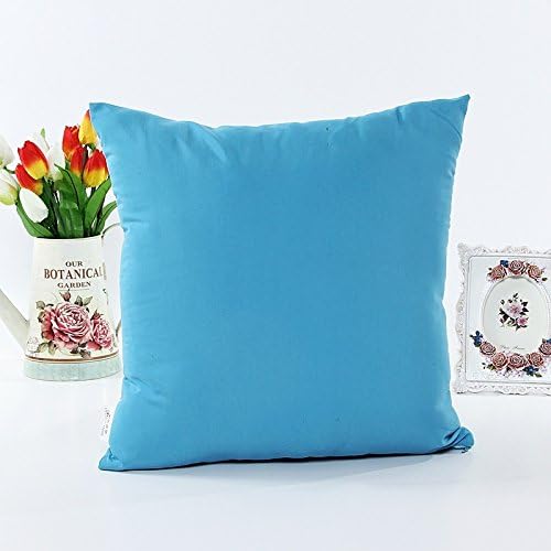 Polyester Cushion Cover Soft Pillow Case Car Office Decor Square Blue