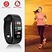 DIWUER Fitness Tracker Heart Rate Monitor Color Screen Activity Tracker Watch IP68 Waterproof Smart Wristband Pedometer Blood Pressure Sleep Monitor for iPhohe Android Phone (Black)