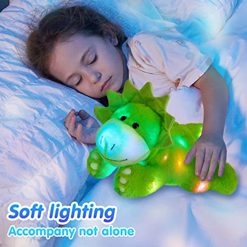 Glow Guards 15'' Light up Dinosaur Stuffed Animal LED Soft Triceratops