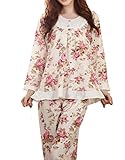 MyFav Big Girl Peony Rose Pajama Sets Winter Sleepwear Florals Nighty Homewear