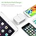 Charger, Spater 4-Port 4.2A 5W Travel USB Charger, Foldable Plug for iPhone 7, iPhone 6/6s, iPhones 5/5s, iPad Minis, iPod Touch, Kindle, Samsung, HTC, Motorola, Nokia, Android, and More (WHITE)