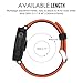 MoKo Watch Band Compatible with Garmin Forerunner 235, Soft Silicone Replacement Watch Band fit Garmin Forerunner 235/235 Lite/220/230/620/630/735XT/Approach S20/S6/S5 - Orange & Black
