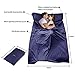 Sleeping Bag Liner, Beauty Star Super Lightweight Single/Double 2 Person Sleeping Bag for Camping, Backpacking, Hiking, Hotel, Portable Envelope Ultralight Sleep Sack with Compression Sack (Navy Blue)