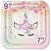 Unicorn Party Plates - 16 Heavy Duty Plates - Metallic Foil - Birthday - Baby Shower Supplies - Pastel Decorations (7