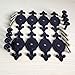 SunKni 8 Pack Vintage Drawer Pulls and Knobs with Back Plates for Cabinets Knobs and Handles for Furniture Drawer Knobs Ceramic Door Knobs for Bathroom Cabinet Kitchen Cupboard Knobs (Black-Black)