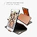 iPhone 6/6s Plus Detachable Folio Leather Case, Yowosmart Genuine Leather Card Slot Holder Cash Pocket with Kickstand Works with Car Magnetic Holder Slim Soft for Apple iPhone 6/6s Plus 5.5 Inch Black