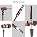 Earbuds, Wood In Ear Headphones, Stereo Bass Noise-isolating Earphones with Microphone and Inline Remote Controller , Carrying Case (Brown)