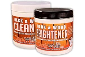 DeckWise 16 ounce Parts A and B, Wood Cleaner and Brightener Combo Kit