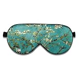 Alaska Bear Natural Silk Sleep Mask Stress Relief Super Smooth Eye Mask (Almond Blossom)