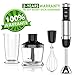 XProject HB-2042 800W 4-in-1 blender 6 Speed,Powerful Immersion Hand Smoothies Baby Food Yogurt Sauces Soups, Red