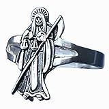 Santa Muerte Grim Reaper Stainless Steel Mens