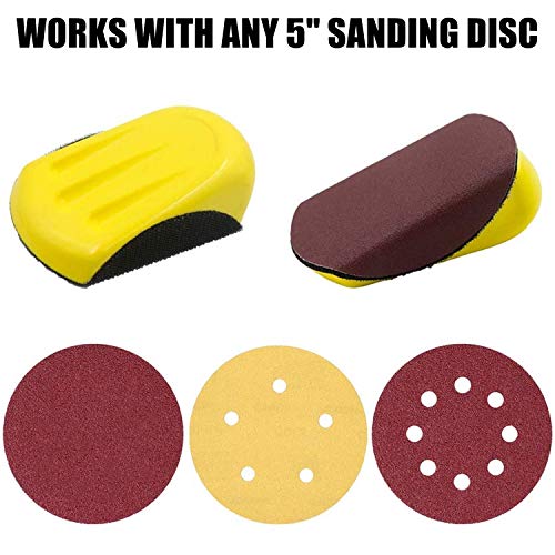 Hand Sanding Blocks With 12” Eraser Belt Cleaner, GOH DODD 5” Round And