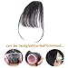 VIOLET Clip in Air Bangs 100% Remy Human Hair with Temples Hand Tied Thin Air Bangs Mini Human Hair Bangs Clip On Hairpiece Flat Fringe Bangs for Women(Black)
