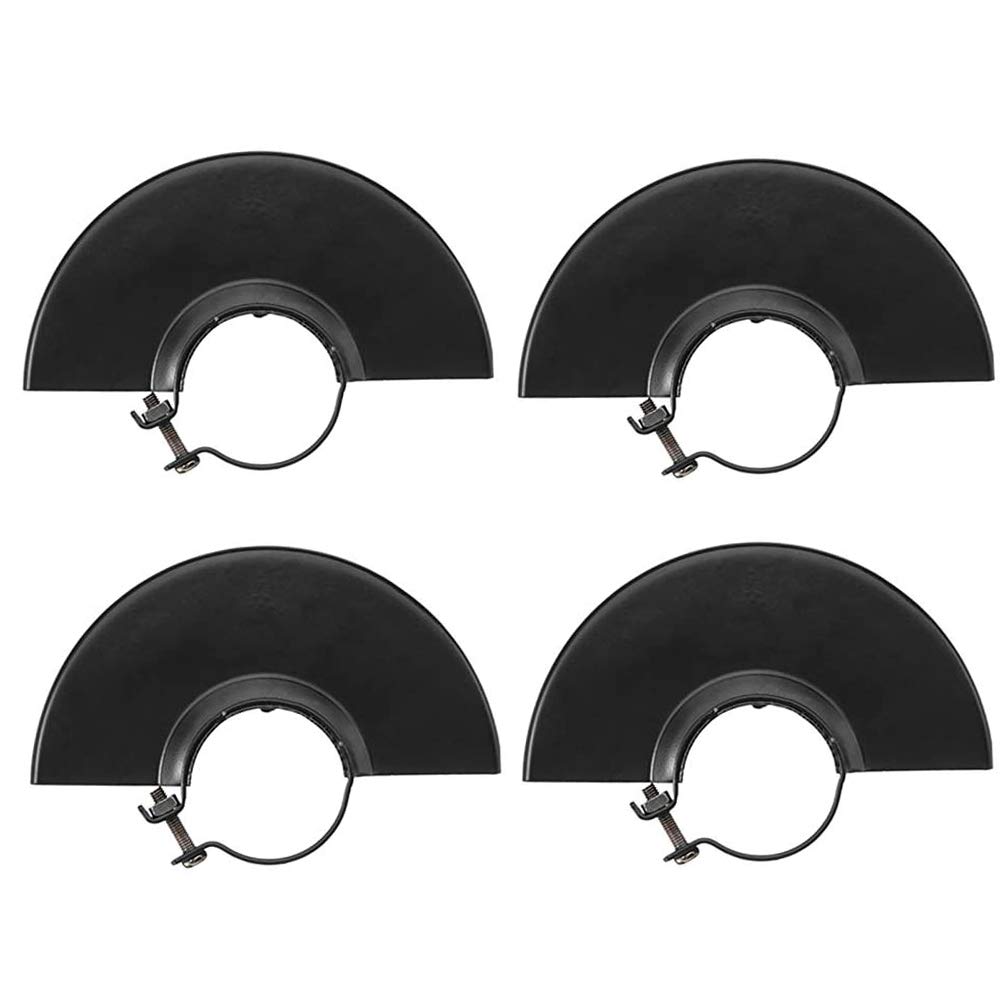 Schneespitze 4Pcs Black Cutting Machine Base,Protective Cover Safety Metal Wheel Guard Safety Protector Cover for Electric Angle Grinder Grinder Power Tool Accessories