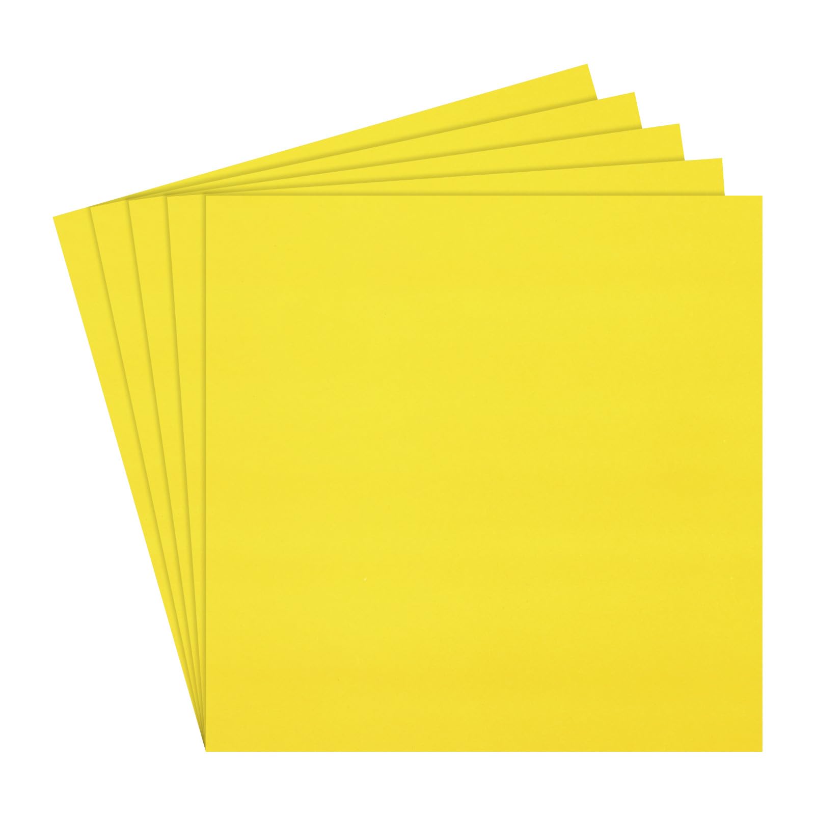 Rebower 5Pcs Foam Sheets Crafts Foam Arts Paper 20 x 20 x 1/32 Inch [for Crafts Project, Scrapbooking, DIY, Party Handicraft, Costumes]-50cm x 50cm x 1mm / Lemon Yellow
