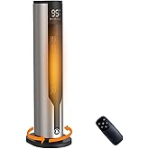 23.6"Tower Space Heater with Adjustable Thermostat,Remote Control & 12H Timer, Tip-Over Switch & Overheating Protection, 1500