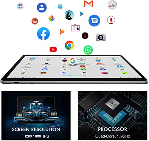 GOODTEL-10-Tablet-with-4GB-RAM-64GB-ROM-Tablets-Android-90-PieDual-CamerasWi-FiHD-IPS-DisplayType-CBluetooth-40Keyboard-Grey