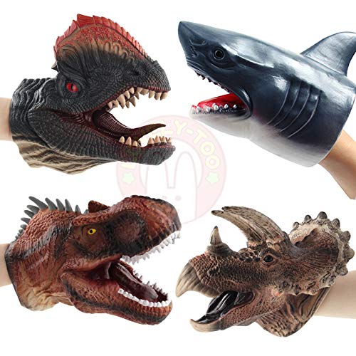 image for Scallion Finger Puppets Dragon Toy On Hand Shark Puppet World Park Vel