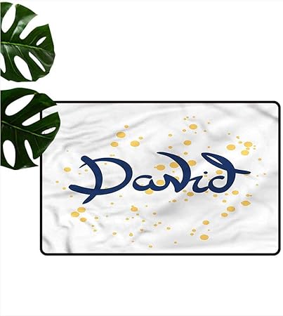 Amazon Com Homedd Bath Mat David Lettering Style Name Rustic