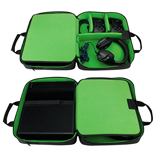 USA GEAR Console Carrying Case Compatible with Xbox One and Xbox 360 with Accessory Storage for Cont - //coolthings.us