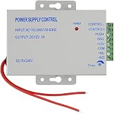 12V 3A Power Supply for Access Control,Metal Case | Adjustable 0-15s delay, 110-240V AC input,overload protection, easy DIY install. Works with magnetic locks, electric strikes