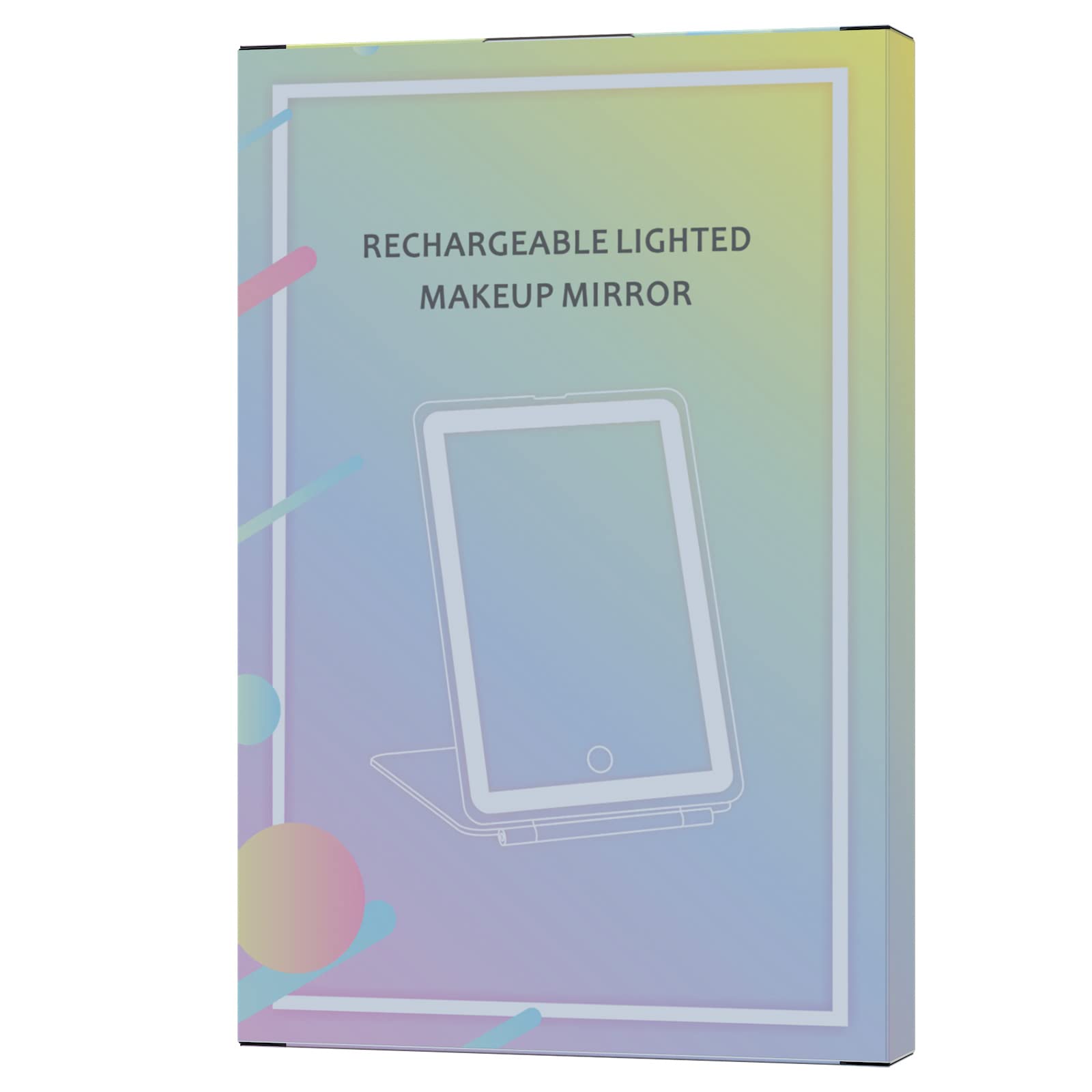 FUNTOUCH Rechargeable Travel Makeup Vanity Mirror with 72 LED Lights, Portable Lighted Beauty Mirror, 3 Lighting Modes, Dimmable Touch Screen, Tabletop Folding Cosmetic Mirror with Storage Bag