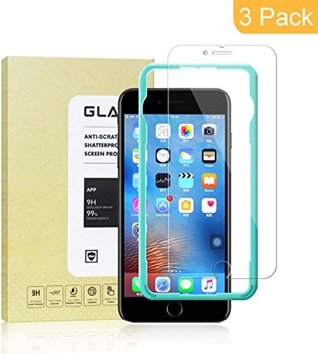 [3-Pack] iPhone 6 Plus/ 7 Plus/ 8 Plus Tempered Glass Screen Protector, YepTech [Tray Installation] 9H Hardness Bubble Free, Anti-Fingerprint, Scratch Coating For iPhone 6 Plus/7 Plus/8 Plus