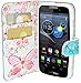for Motorola Moto G2, Customerfirst Design Wallet Premium PU Leather Magnetic Closure Flip [Stand Feature] Protective Case Cover with Credit Card Slots for Motorola Moto G (2nd Gen) (Blossom Teal)