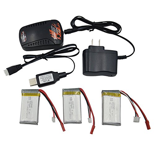 Blomiky 3pcs 7.4v 700mah 25c battery and power charger …