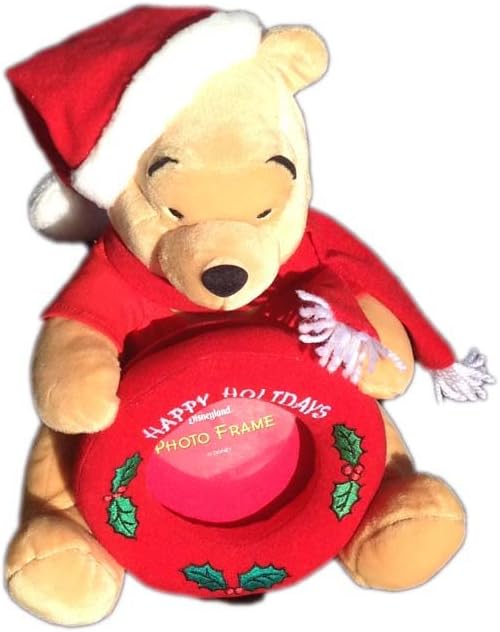 Happy Holidays Winnie the Pooh Plush with Frame