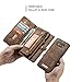 KONKY Magnetic Wallet Case Suit for Galaxy S8 Brown