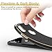 LOHASIC for iPhone Xs Case, Luxury Leather Soft Flexible Electroplated Bumper Scratch Resistant Protective Cover for iPhone X 2018 - Black