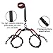EXPAWLORER Double Dog Leash with Dual Padded Handle, No-Tangle Multi-Function Two Dog Leash for Traffic Safety Control, Reflective Tape and Bungees Included