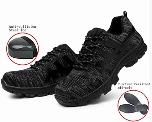 GUDUN Breathable Men Steel Toe boots Hiking Boots Safety Work Steel toe Shoes(Size Chart in Last Photo) (45, GDB006)