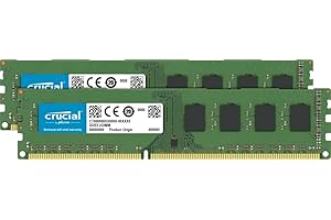 Crucial RAM 16GB Kit (2x8GB) DDR3 1600 MHz CL11 Desktop Memory CT2K102464BD160B