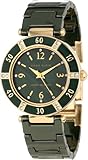 Anne Klein Women's 10/9416GMGN Swarovski Crystal Accented Gold-Tone Green Ceramic Bracelet Watch