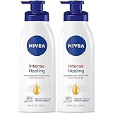 NIVEA Intense Healing Body Lotion, 72 Hour Moisture for Dry to Very Dry Skin, Body Lotion for Dry Skin, 16.9 Fl Oz Pump Bottl