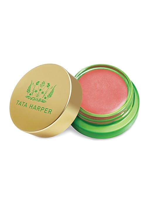 Tata Harper Volumizing Lip and Cheek Tint - Very Charming | 100% Natural & Nontoxic | Petal Pink Multi-Purpose Cream Blush | 4.5g best lip stain