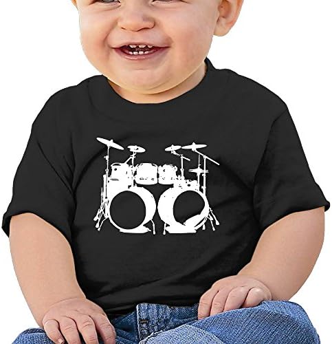 Drumms Drummer Snare Hi Hat Drumset Baby's Boy's&amp;girls T Shirts For 6-24 Months Boys &amp; Girls Size 12 Months Black