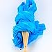 Agile-Shop 1.8M Hand Made Belly Dance Dancing Silk Bamboo Long Fans for Party Stage Performance (Blue)