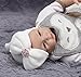 WILLTOO Newborn Lovely Soft Cute Hat Bow Baby Girl Hospital Beanie Hat (B)
